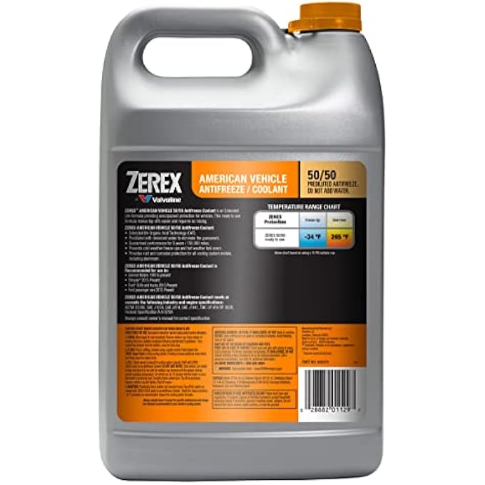 Zerex AMERICAN VEHICLE 50/50 PREDILUTED READY-TO-USE ANTIFREEZE/COOLANT 1 GA - Image 2